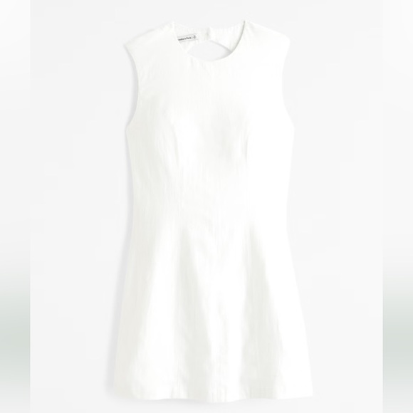 Linen-Blend Shell Mini Dress - Picture 5 of 5